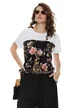 Tricou dama premium imprimeu baroc floral pe matase de vascoza 