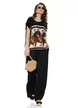 Tricou dama premium imprimeu bohemian horse pe matase de vascoza 