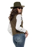 Vesta dama din tricot premium kaky design army nasturi metalici si fermoar picture - 2