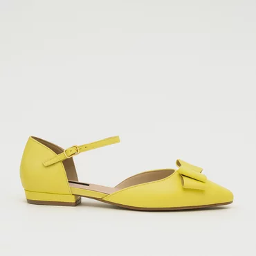 Balerini decupati galbeni cu funda Marina