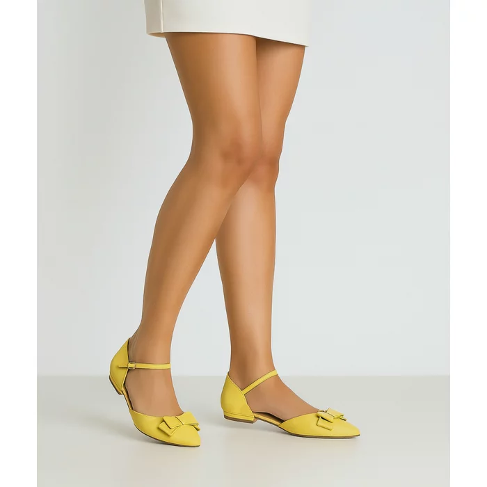 Balerini decupati galbeni cu funda Marina picture - 4