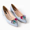 Balerini Piele Naturala Blue cu accesorii color detasabile Greta picture - 4