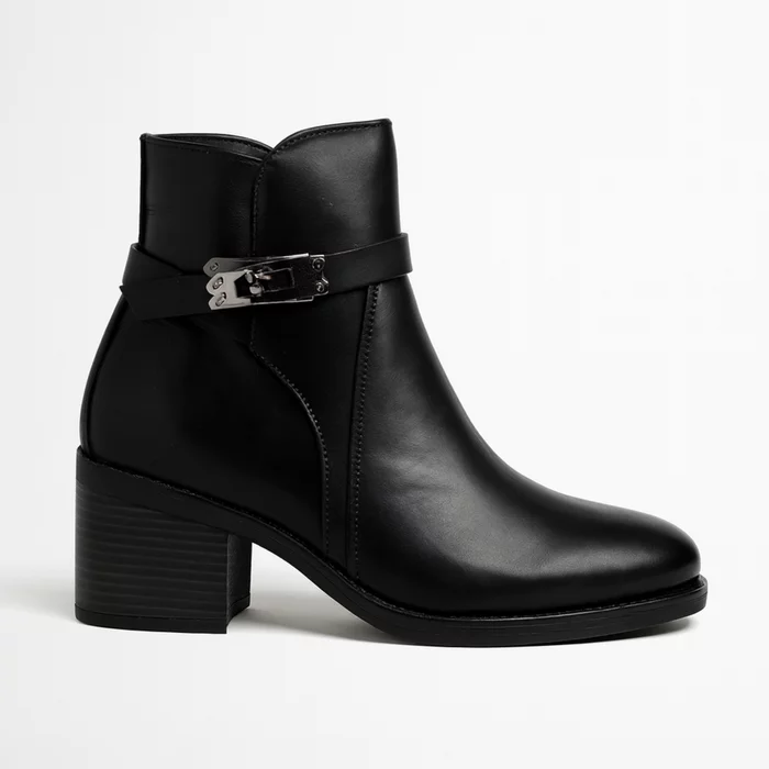 Botine dama din Piele Naturala Negre Devon picture - 2