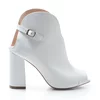 Botine decupate dama piele alba Ruby picture - 1