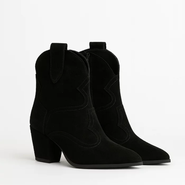 Ciocate dama din velur negre Kira picture - 3