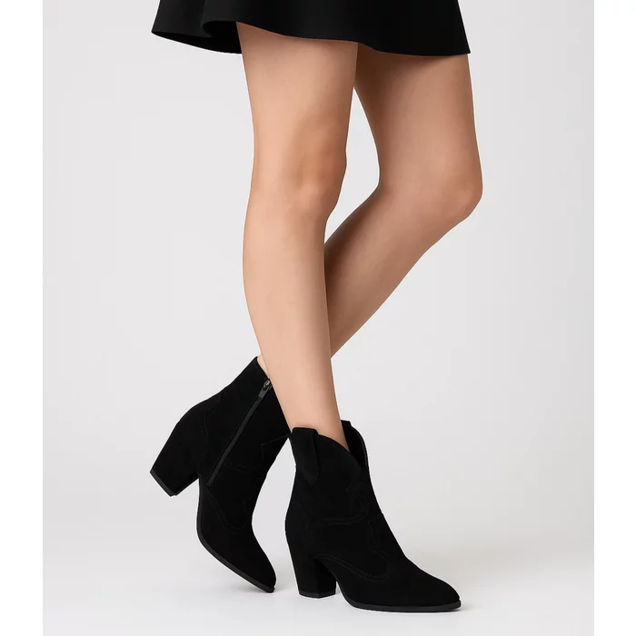 Ciocate dama din velur negre Kira picture - 2