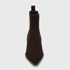 Ciocate dama Piele Naturala Maro velur Helen picture - 4