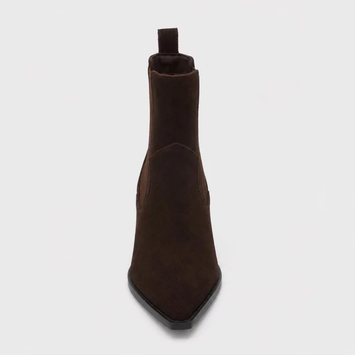 Ciocate dama Piele Naturala Maro velur Helen picture - 4