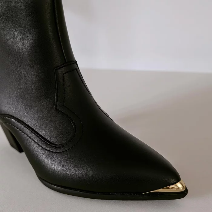 Ciocate dama Piele Naturala Negre Bartelo picture - 4