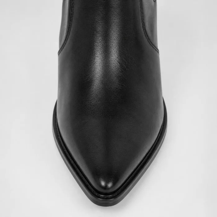 Ciocate dama Piele Naturala Negre box Nora picture - 5