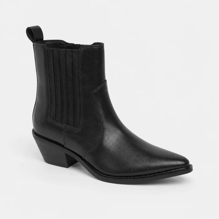 Ciocate dama Piele Naturala Negre box Nora picture - 2