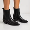 Ciocate dama Piele Naturala Negre box Nora picture - 3