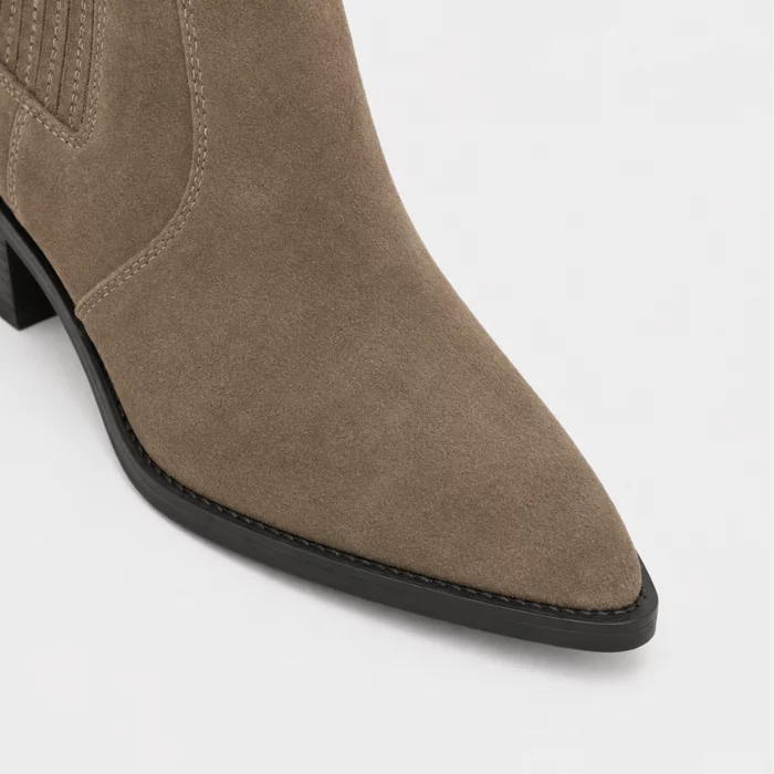 Ciocate dama Piele Naturala Taupe velur Nora picture - 3