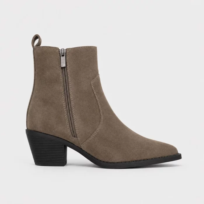 Ciocate dama Piele Naturala Taupe velur Nora picture - 4