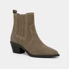 Ciocate dama Piele Naturala Taupe velur Nora picture - 5