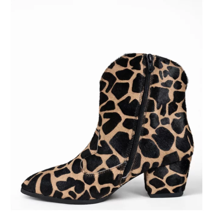 Ciocate din Piele Naturala imprimeu ponei leopard Kira picture - 2