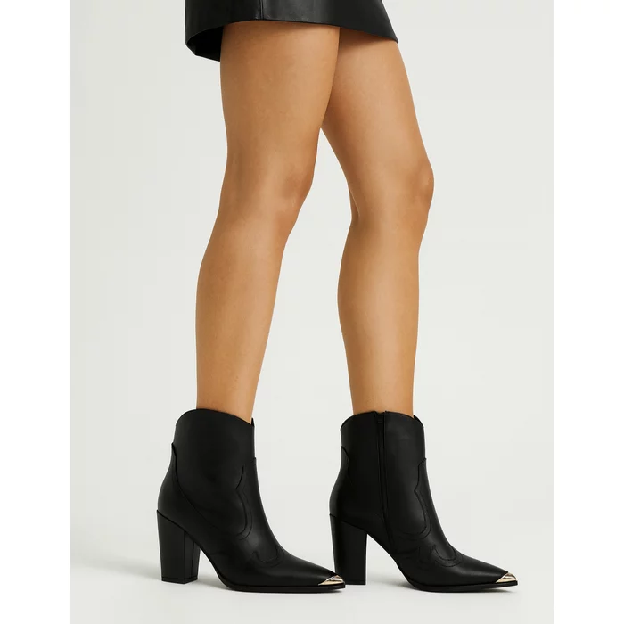 Ciocate Piele Naturala Negre cu accesorii aurii Santiago picture - 3