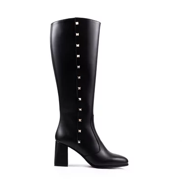 Cizme Piele Naturala neagra Como