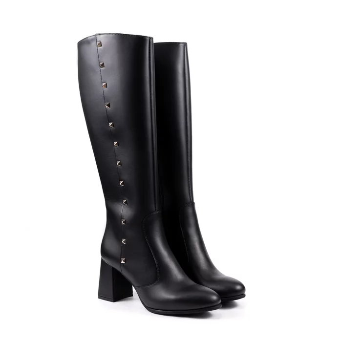 Cizme Piele Naturala neagra Como picture - 5