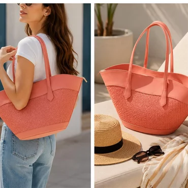Geanta dama din Piele Naturala Corai Riviera