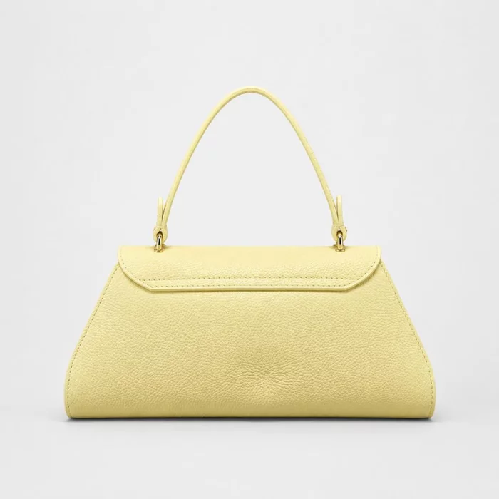 Geanta dama din Piele Naturala Galben lemon Gia picture - 3