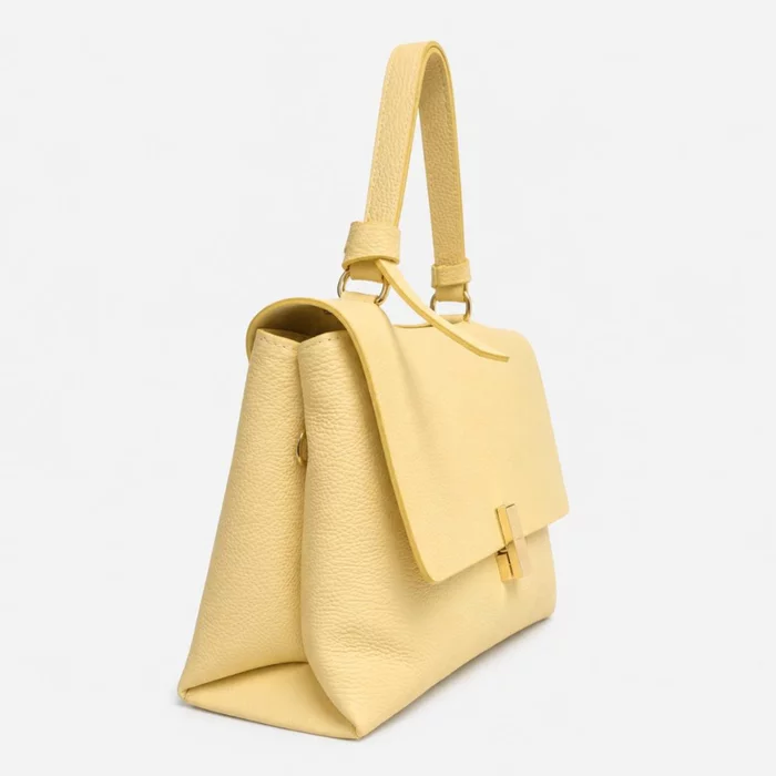 Geanta dama din Piele Naturala Galben lemon Milano picture - 3