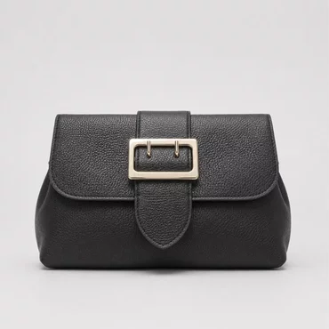 Geanta dama din Piele Naturala Neagra Bianca