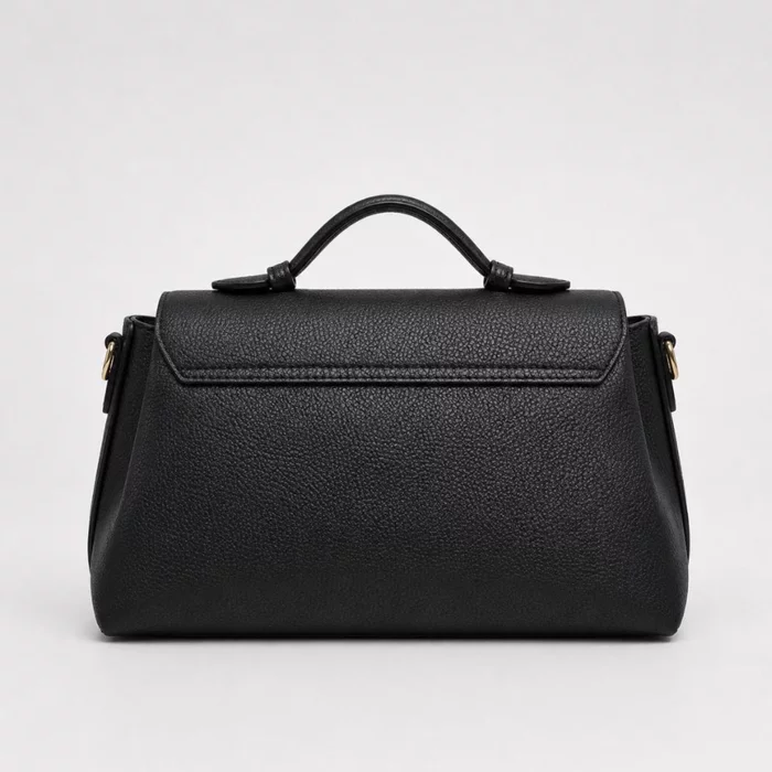 Geanta dama din Piele Naturala Neagra Minimal picture - 2
