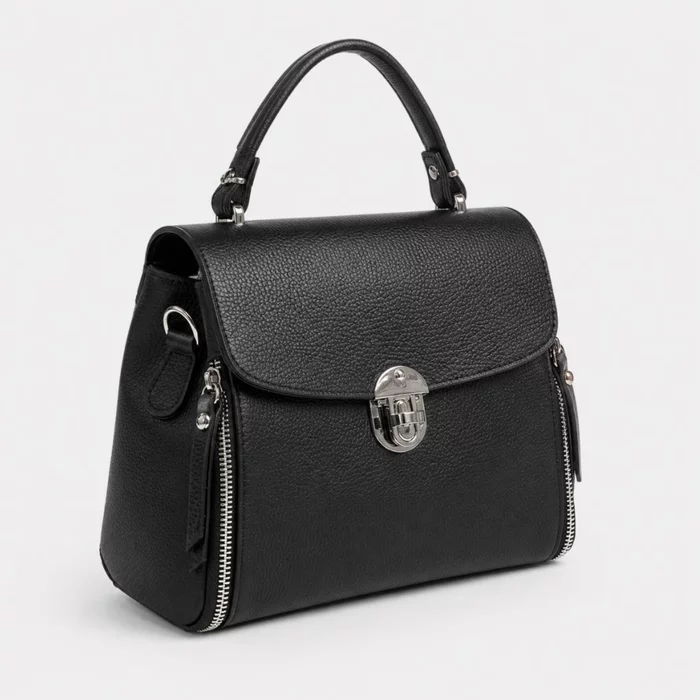 Geanta dama din Piele Naturala Neagra Sara picture - 2
