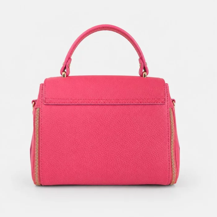 Geanta dama din Piele Naturala Roz flamingo Sara picture - 5