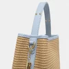 Geanta dama din Ratan Natural Bej si Piele Naturala Blue Palma picture - 5