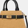 Geanta dama din Ratan Natural Bej si Piele Naturala Neagra Marbella picture - 4