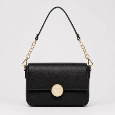 Geanta dama eleganta din Piele Naturala Neagra Liora