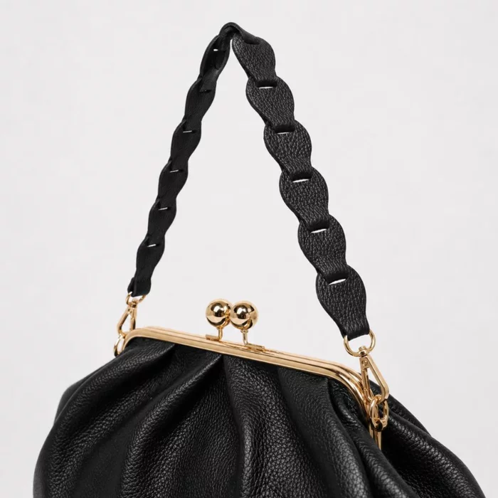 Geanta dama eleganta din Piele Naturala Neagra Monaco picture - 3