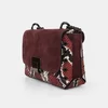 Geanta dama mini din Piele Naturala Bordo cu print snake Vita picture - 3