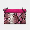 Geanta dama mini din Piele Naturala Fuxia cu print snake Vita picture - 3