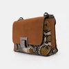 Geanta dama mini din Piele Naturala Maro cu print snake Vita picture - 3
