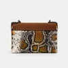 Geanta dama mini din Piele Naturala Maro cu print snake Vita picture - 4