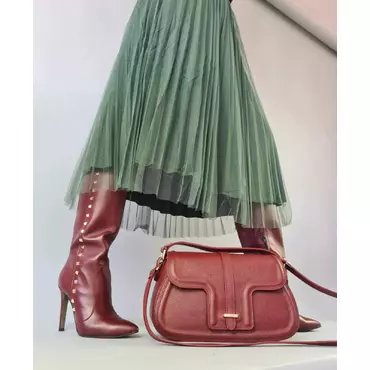 Geanta dama Piele Naturala Bordo Lizy