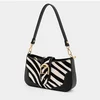 Geanta dama Piele Naturala Neagra si imprimeu tip ponei zebra Judy picture - 4