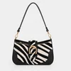 Geanta dama Piele Naturala Neagra si imprimeu tip ponei zebra Judy picture - 1