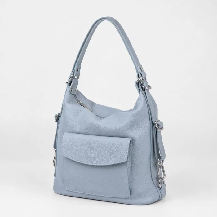 Geanta dama tip rucsac din Piele Naturala Blue Mira picture - 3