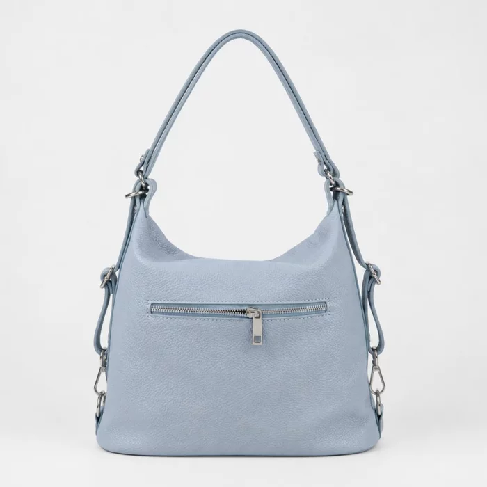 Geanta dama tip rucsac din Piele Naturala Blue Mira picture - 4