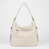 Geanta dama tip rucsac din Piele Naturala Crem Mira picture - 4