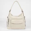 Geanta dama tip rucsac din Piele Naturala Crem Mira picture - 1