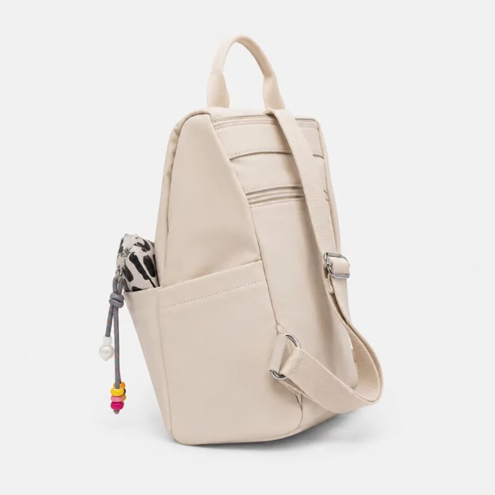 Geanta dama tip rucsac din textil Bej Katalea picture - 2