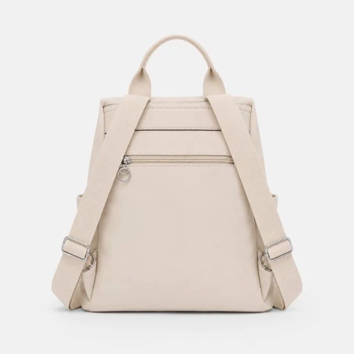 Geanta dama tip rucsac din textil Bej Katalea picture - 5