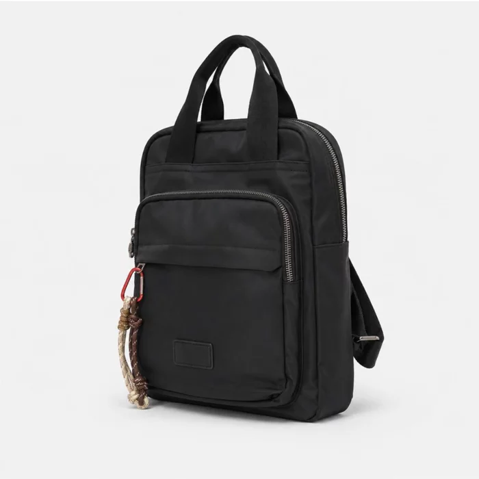 Geanta dama tip rucsac din textil Negru Talin picture - 2