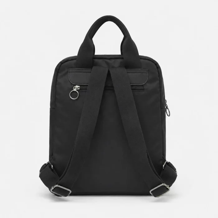 Geanta dama tip rucsac din textil Negru Talin picture - 3