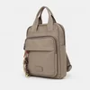 Geanta dama tip rucsac din textil Taupe Talin picture - 3